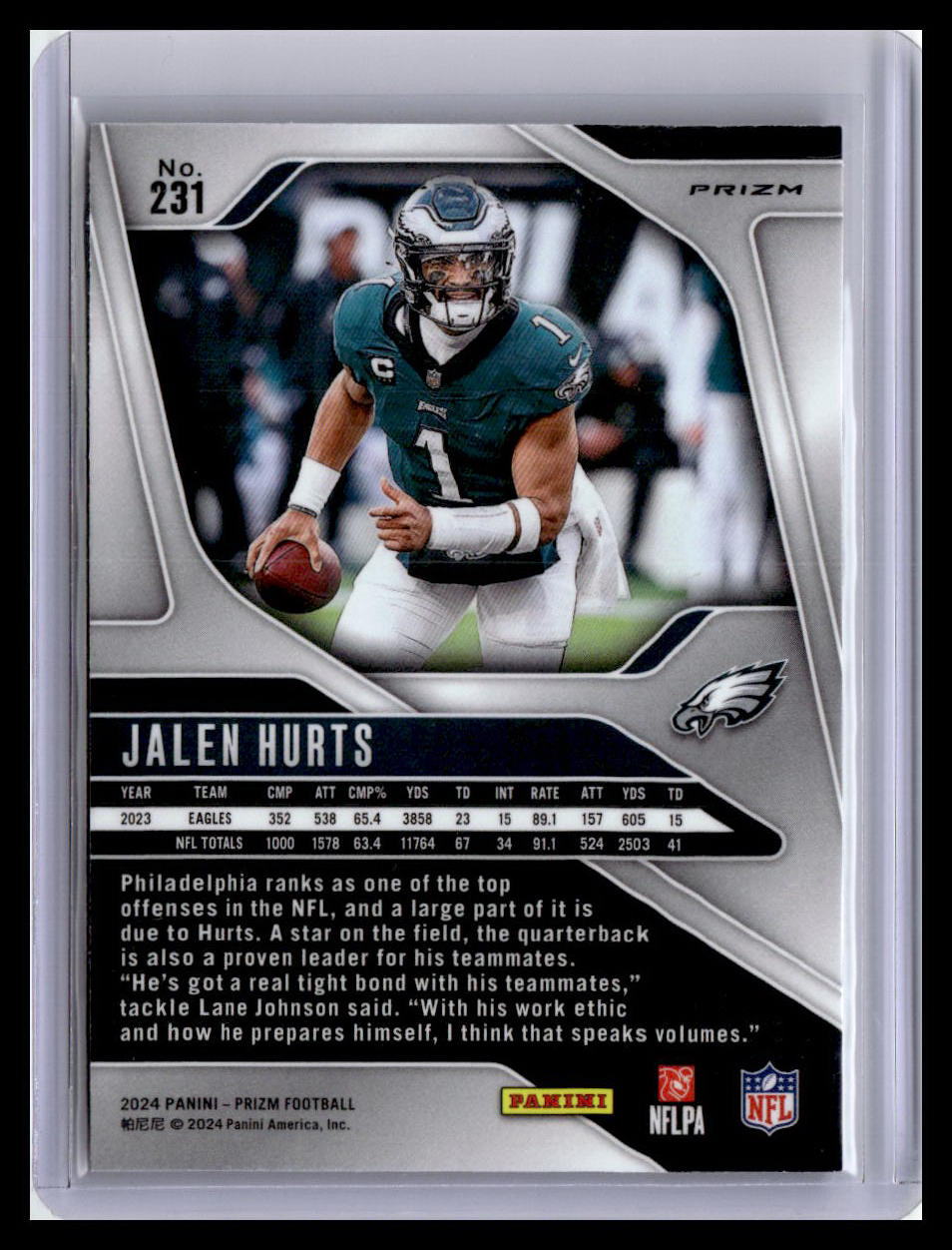 2024 Panini Prizm #231 Jalen Hurts Green