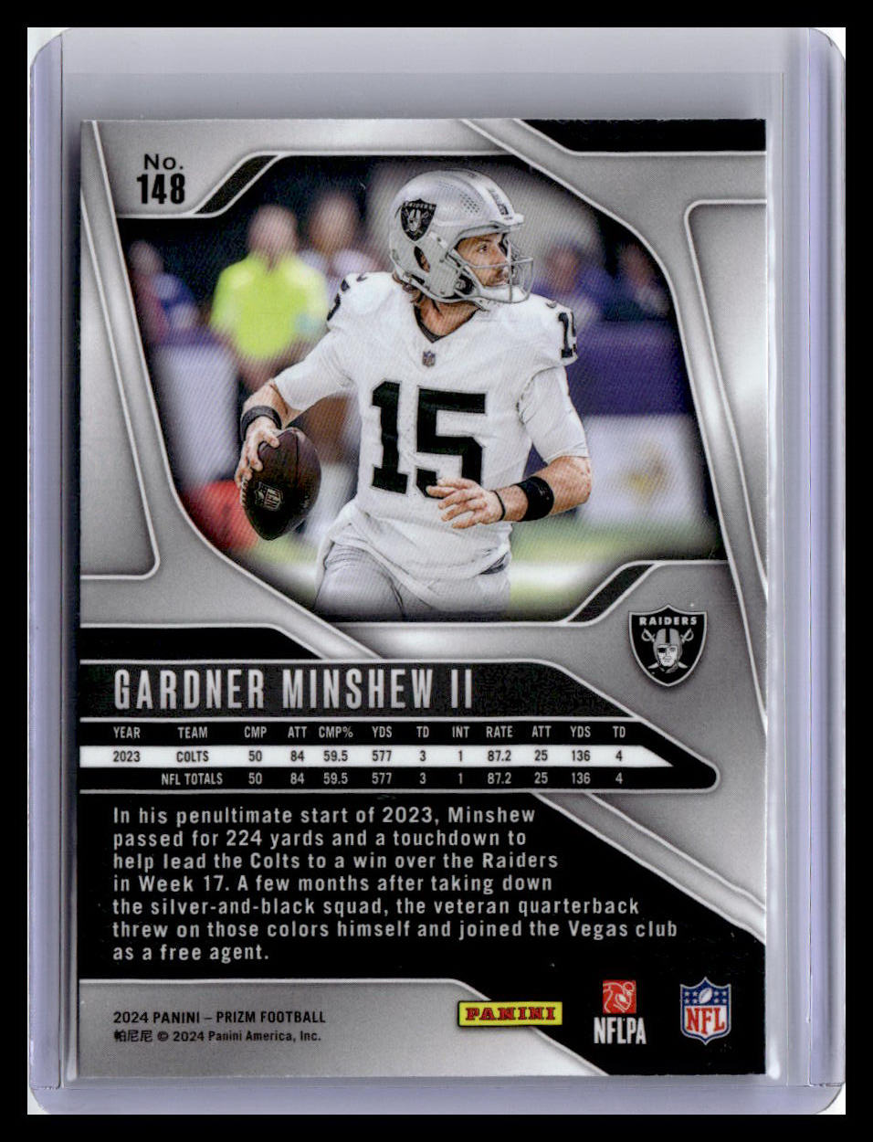 2024 Panini Prizm #148 Gardner Minshew II