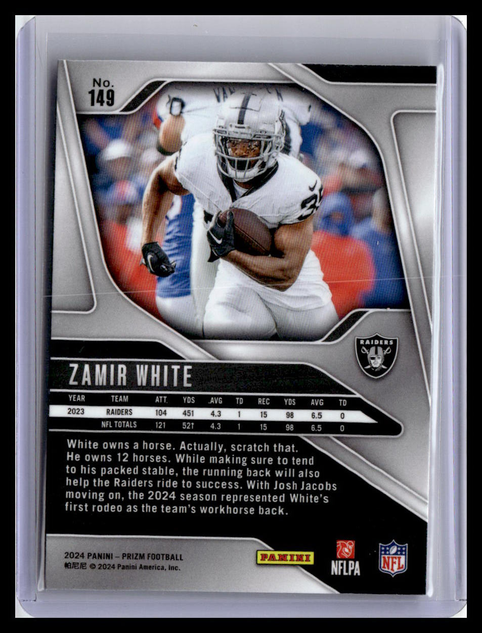 2024 Panini Prizm #149 Zamir White