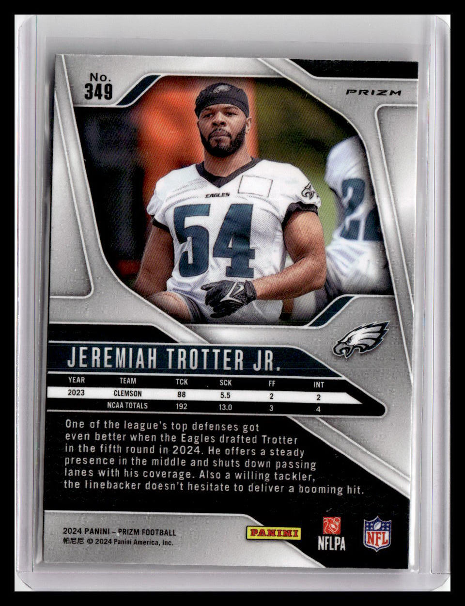 2024 Panini Prizm #349 Jeremiah Trotter Jr. Orange Disco Prizm