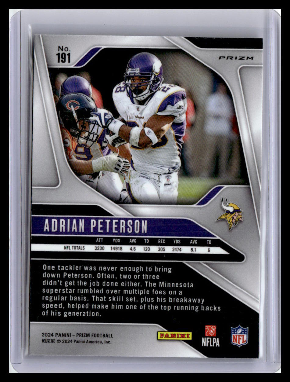2024 Panini Prizm #191 Adrian Peterson Orange Disco Prizm
