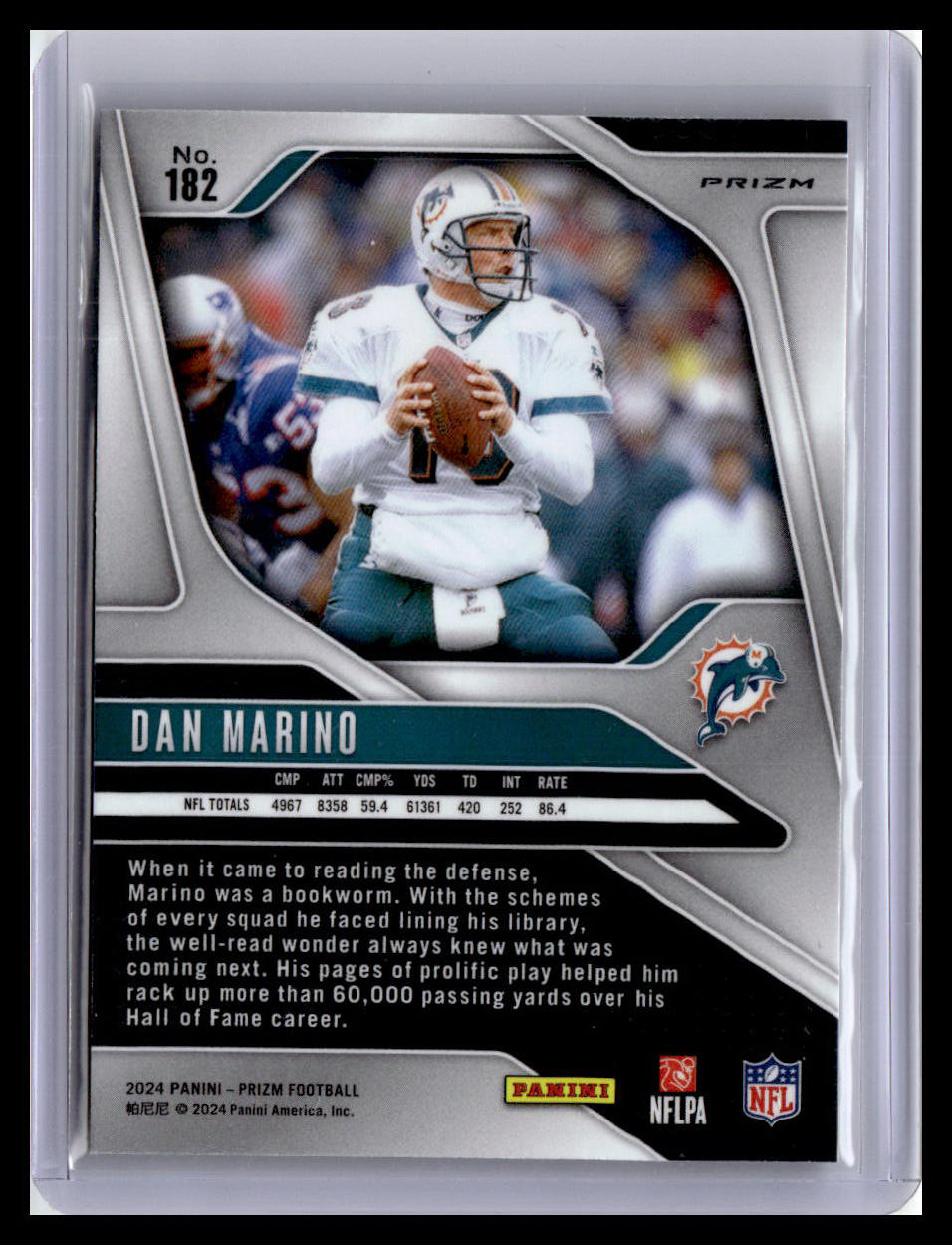 2024 Panini Prizm #182 Dan Marino Lazer