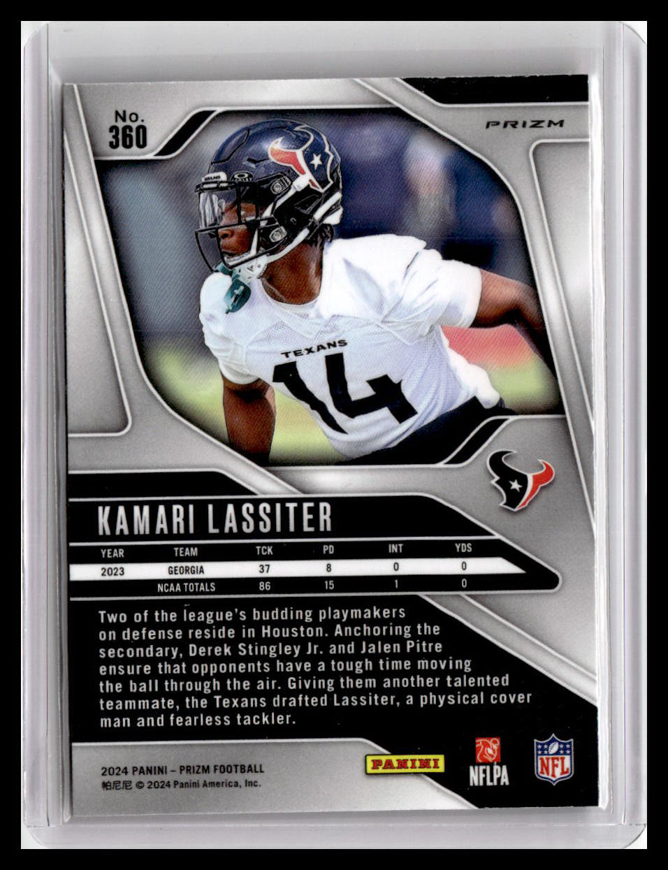 2024 Panini Prizm #360 Kamari Lassiter Lazer