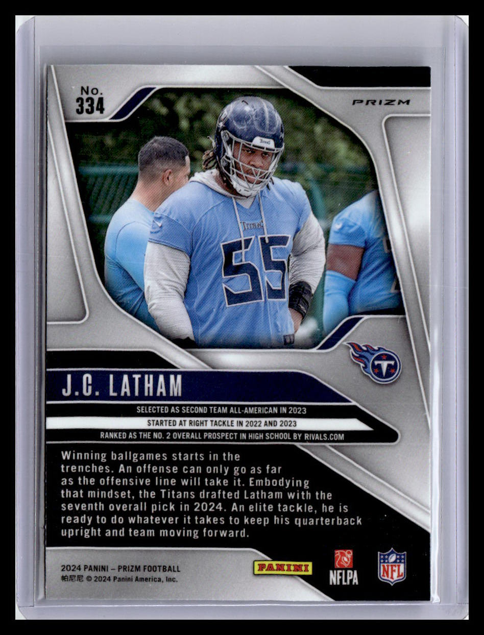 2024 Panini Prizm #334 J.C. Latham Silver