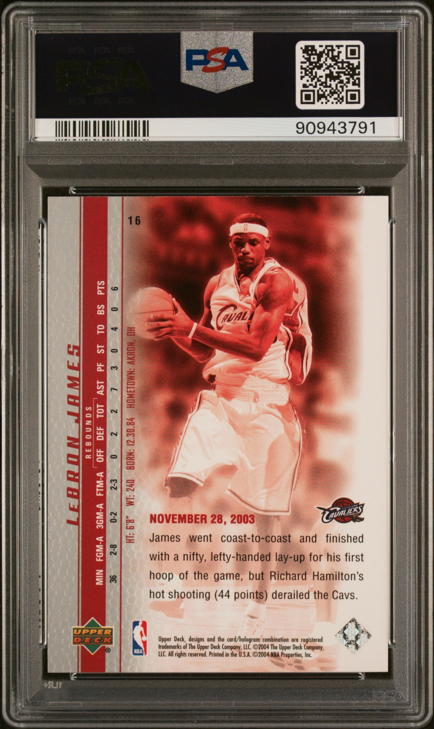 2003 Upper Deck Lebron James Phenomenal Beginning #16 PSA 10