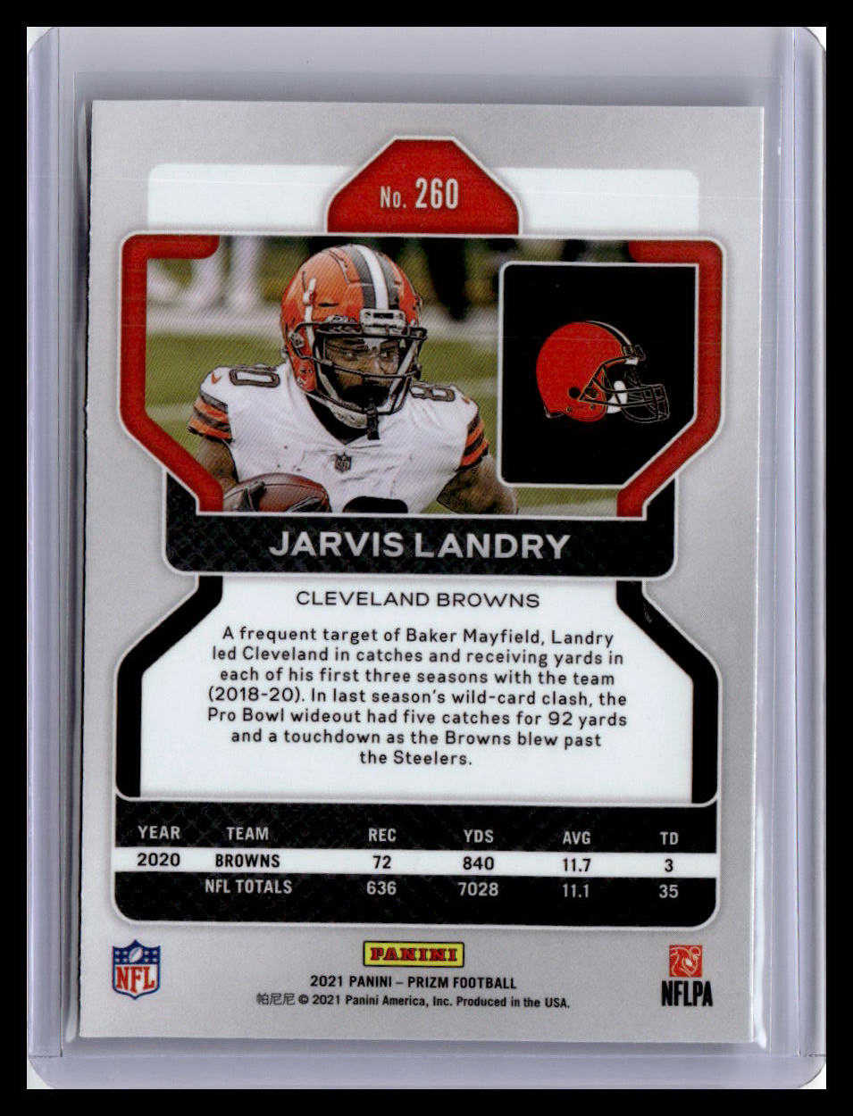 2021 Panini Prizm #260 Jarvis Landry
