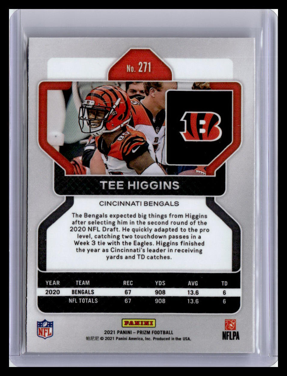 2021 Panini Prizm #271 Tee Higgins