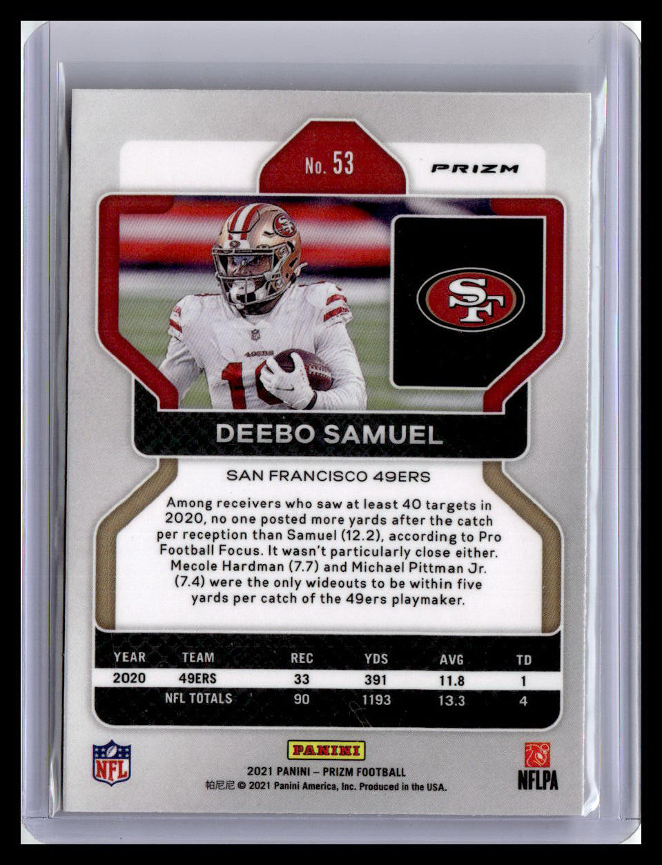 2021 Panini Prizm #53 Deebo Samuel Disco