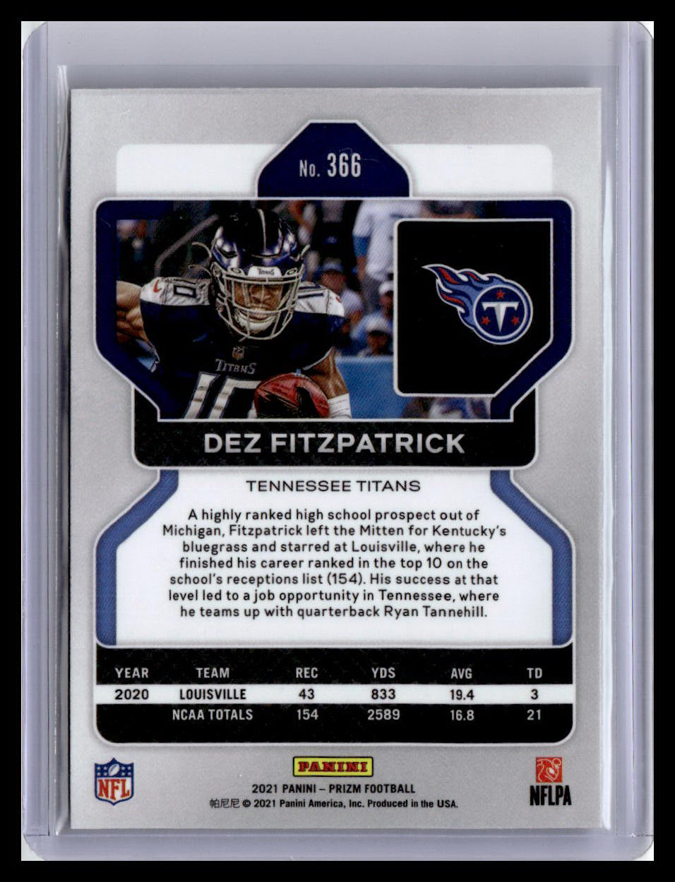 2021 Panini Prizm #366 Dez Fitzpatrick