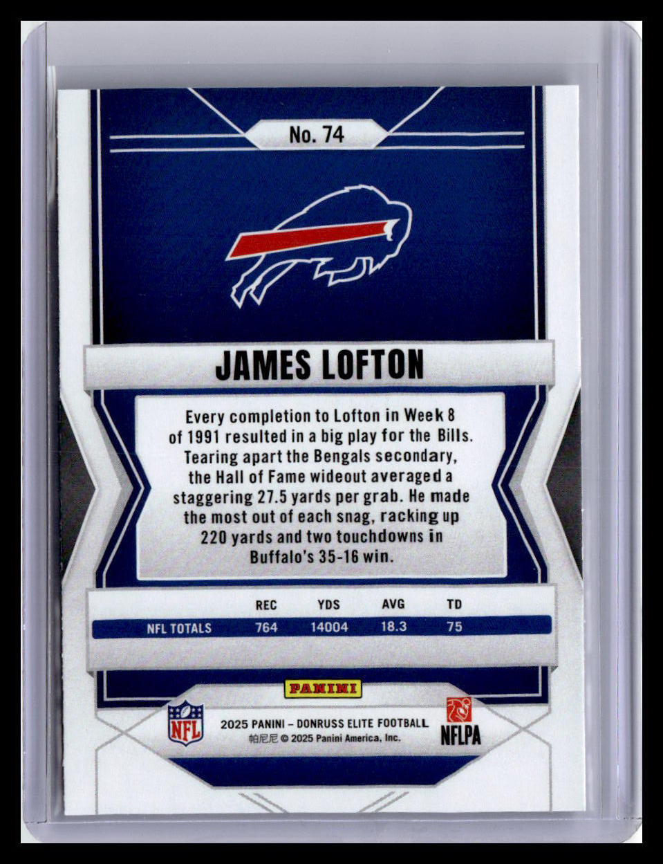 2025 Donruss Elite #74 James Lofton