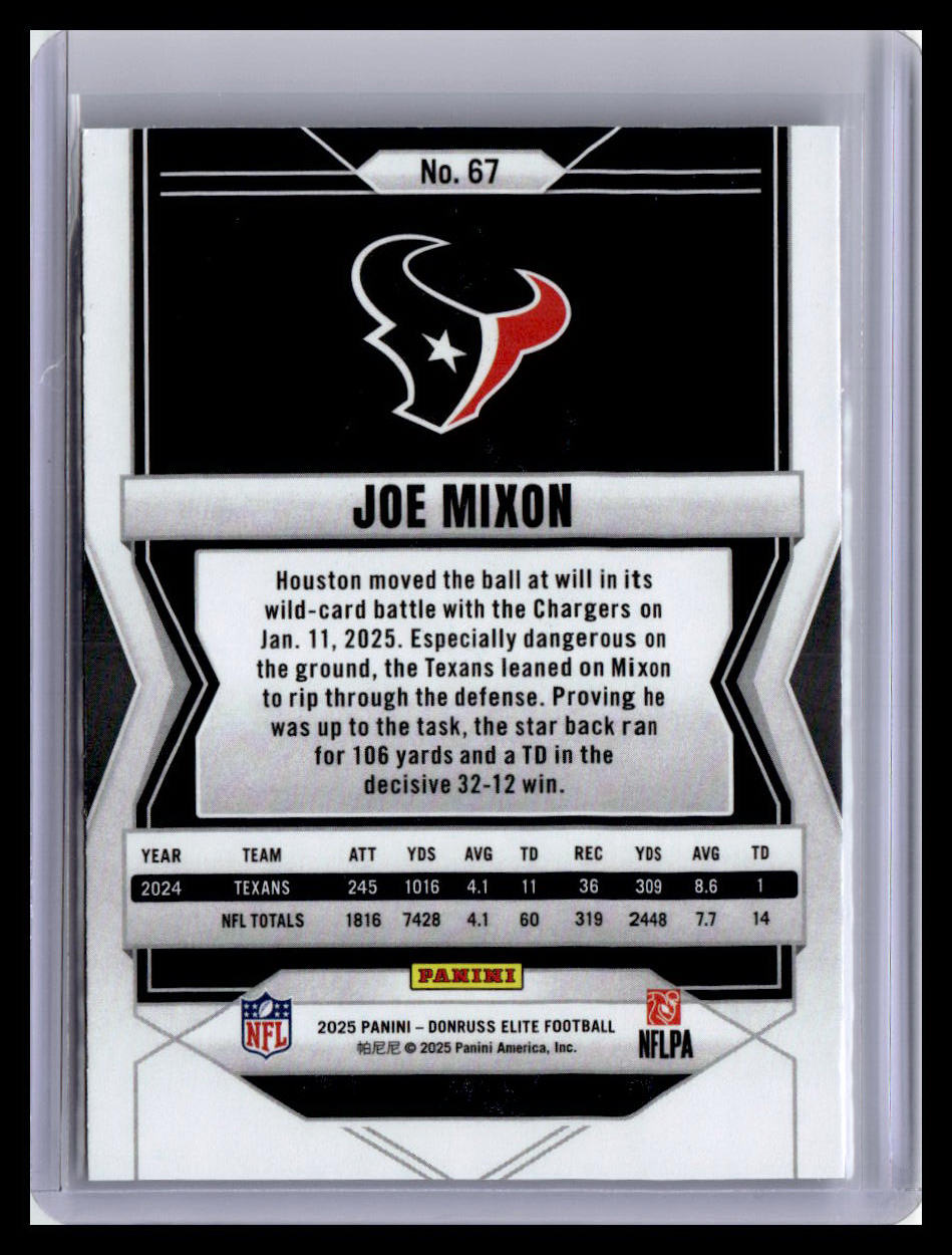 2025 Donruss Elite #67 Joe Mixon
