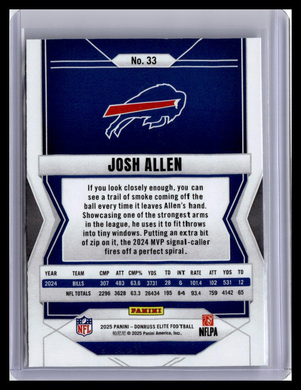 2025 Donruss Elite #33 Josh Allen