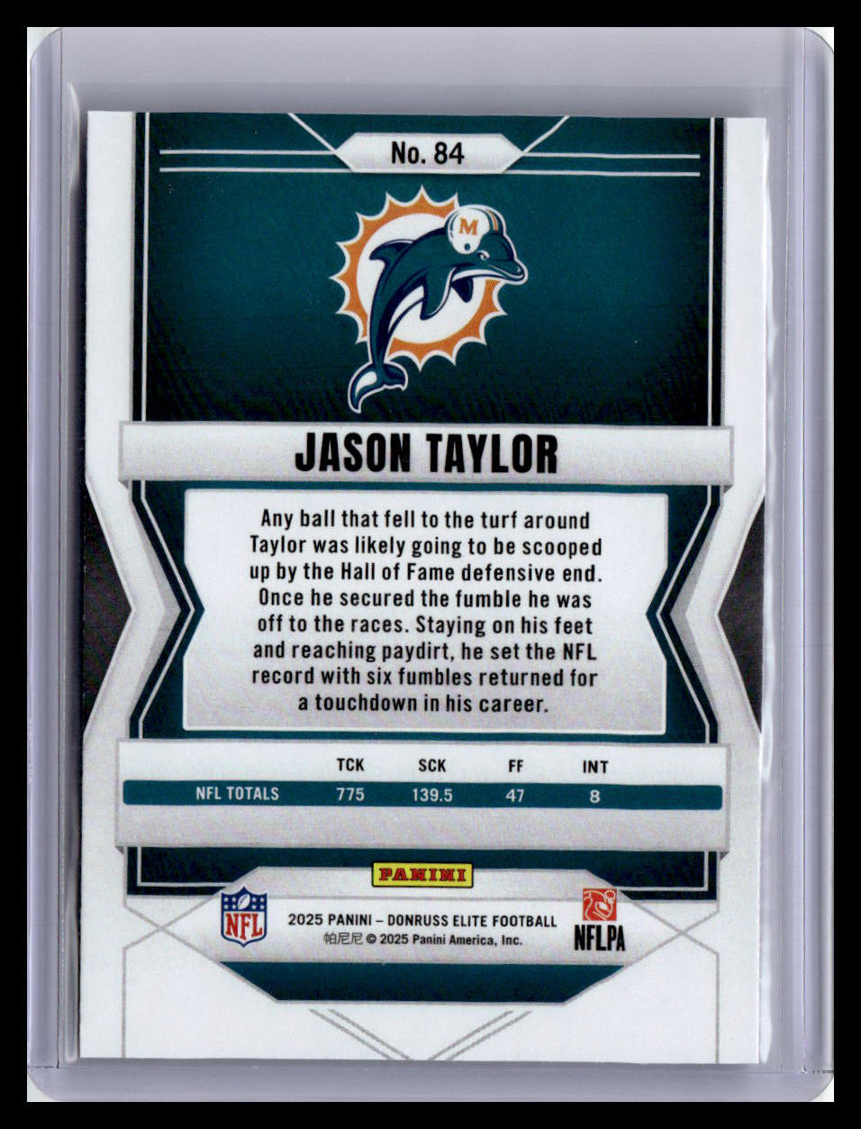 2025 Donruss Elite #84 Jason Taylor