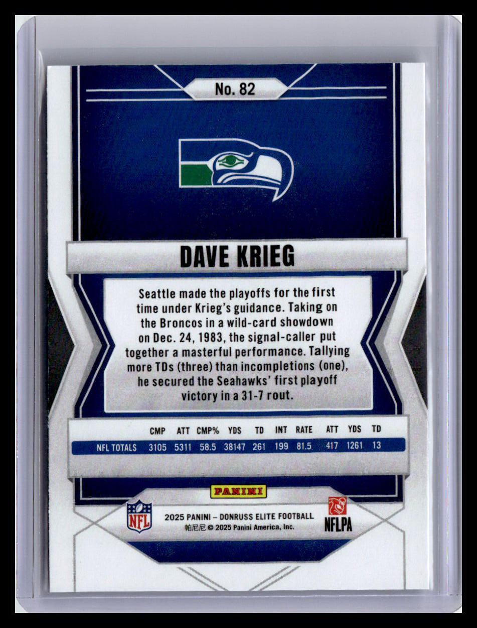 2025 Donruss Elite #82 Dave Krieg
