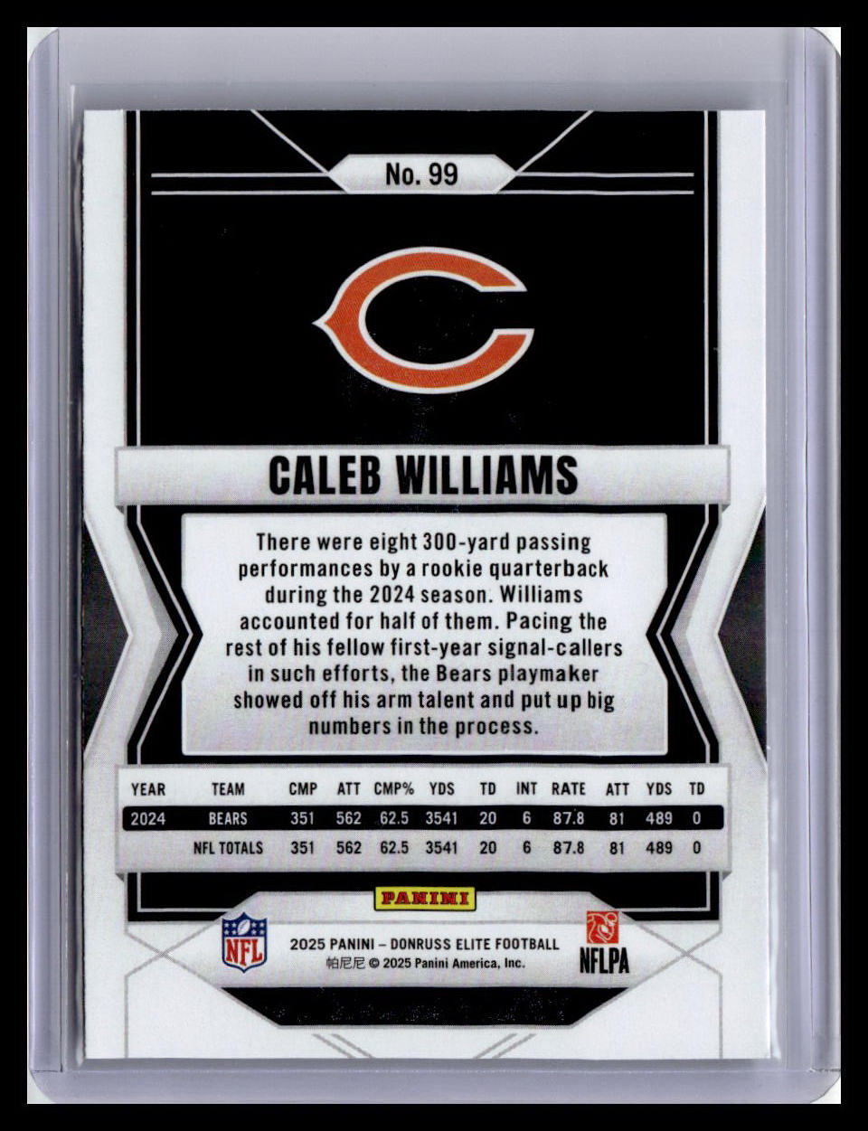 2025 Donruss Elite #99 Caleb Williams