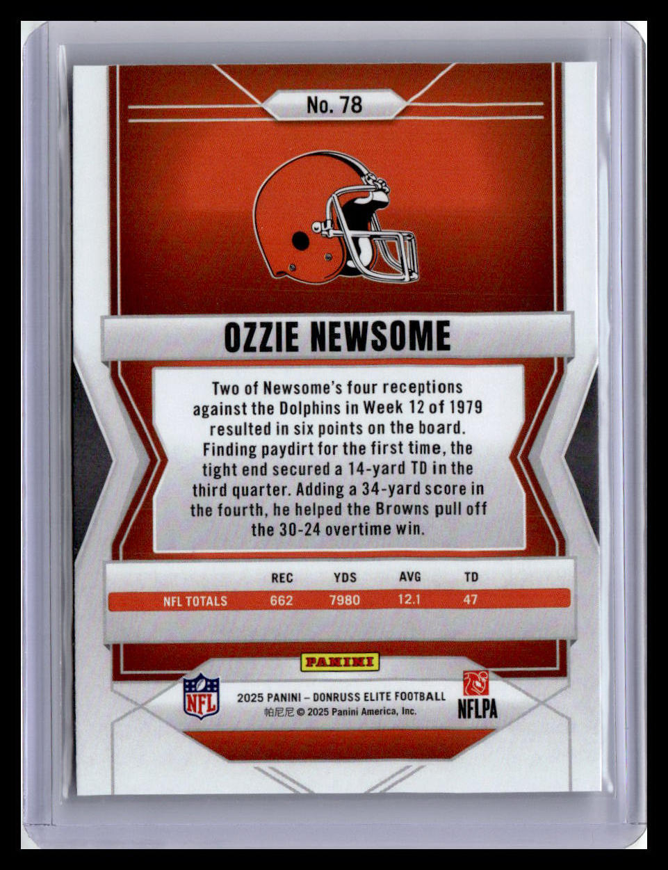 2025 Donruss Elite #78 Ozzie Newsome