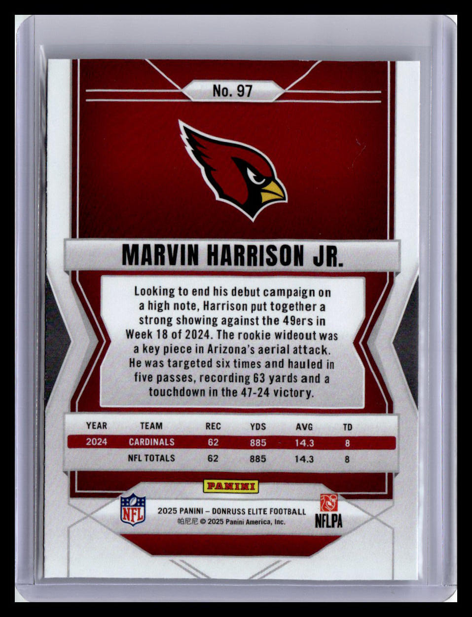 2025 Donruss Elite #97 Marvin Harrison Jr.