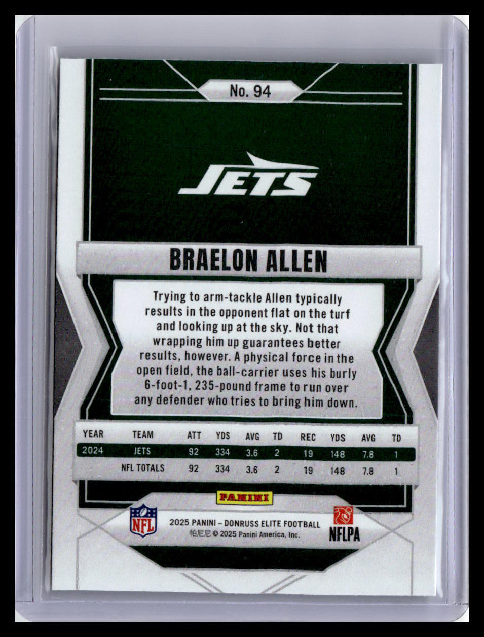 2025 Donruss Elite #94 Braelon Allen