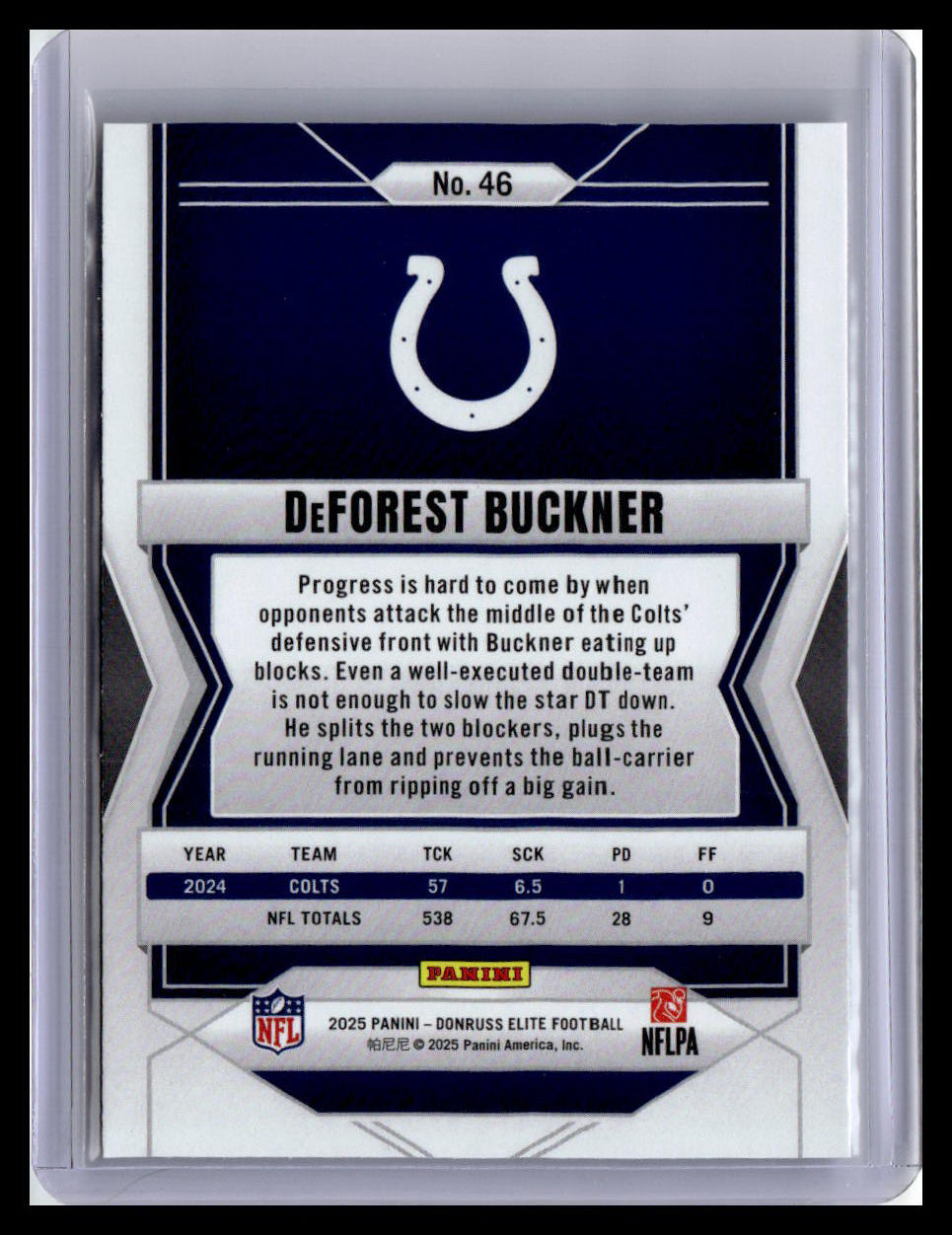 2025 Donruss Elite #46 DeForest Buckner