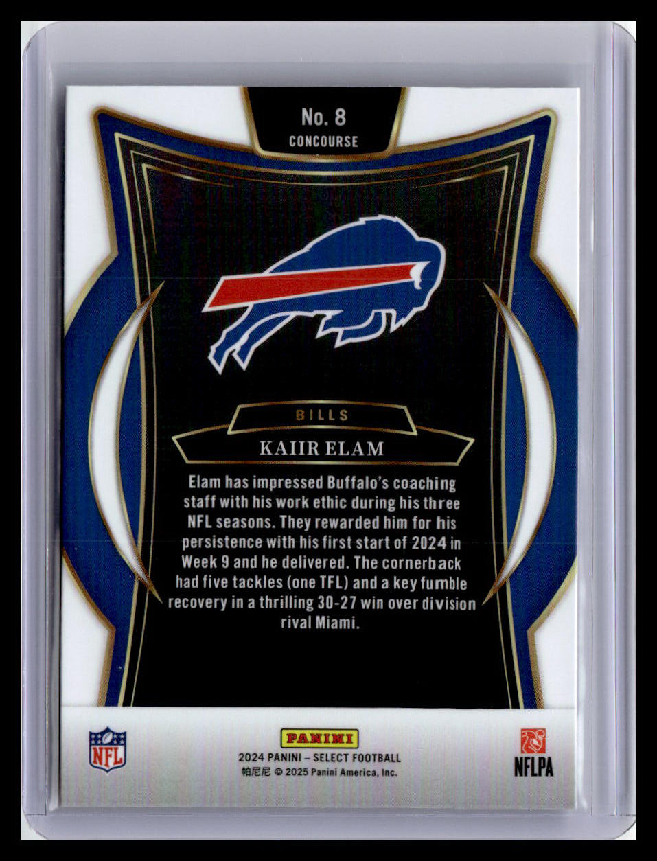 2024 Panini Select #8 Kaiir Elam
