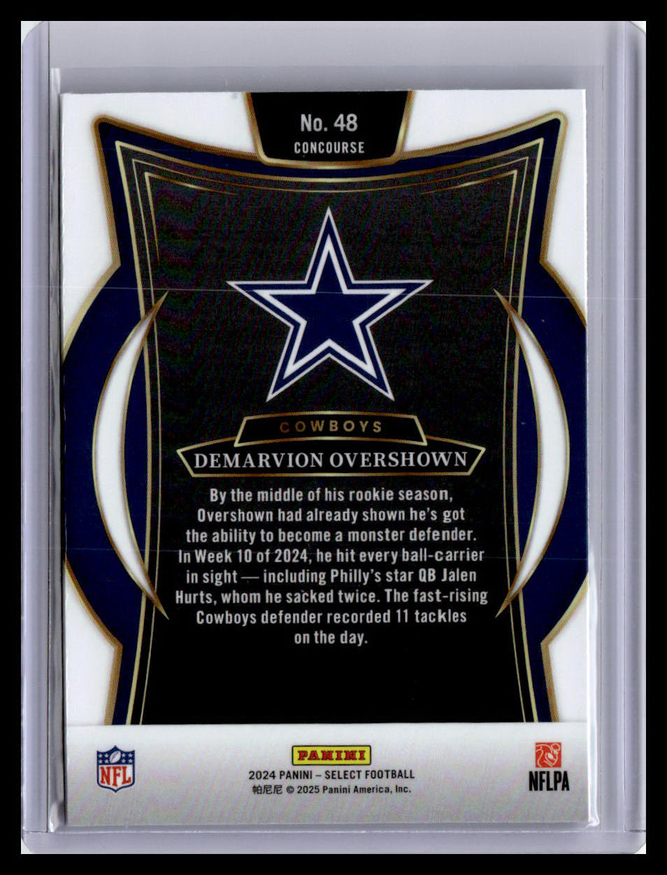 2024 Panini Select #48 Demarvion Overshown