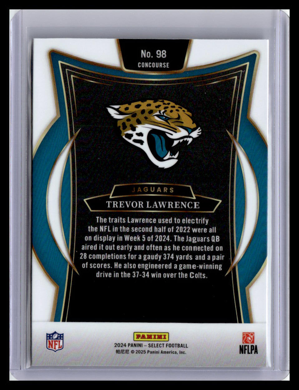 2024 Panini Select #98 Trevor Lawrence