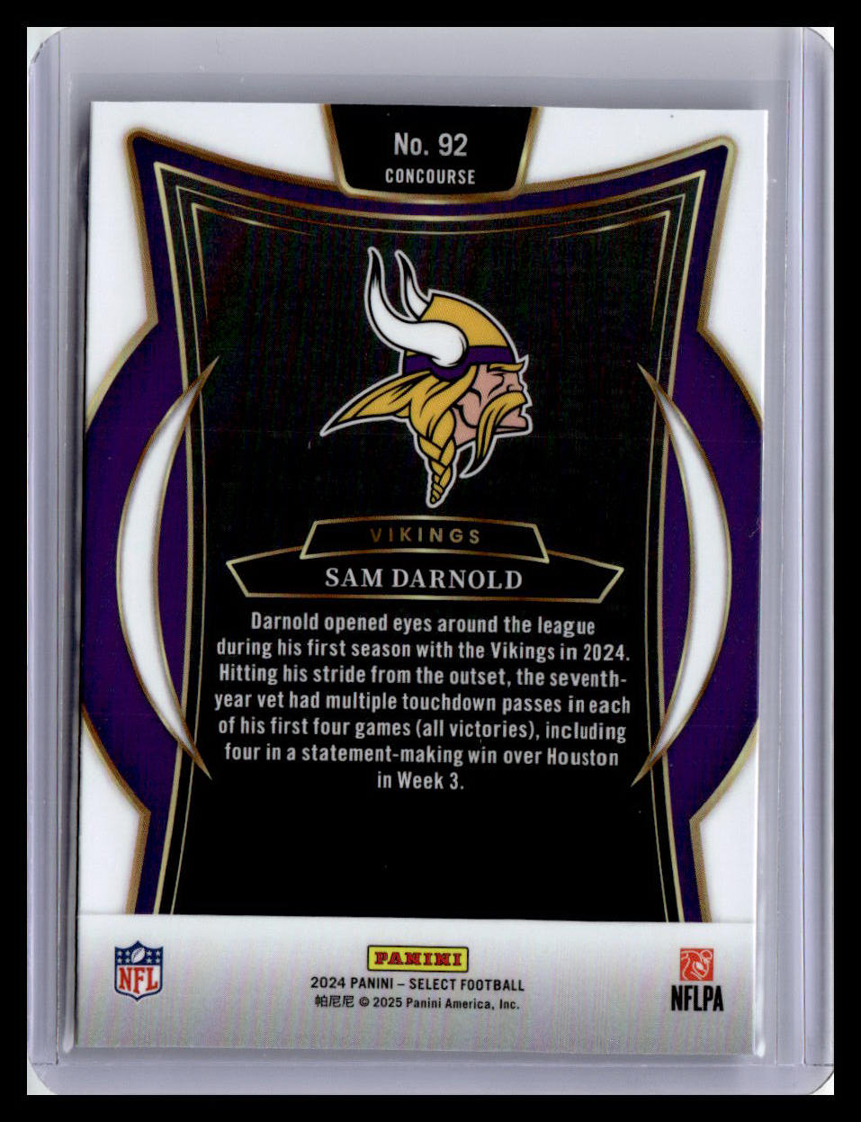 2024 Panini Select #92 Sam Darnold
