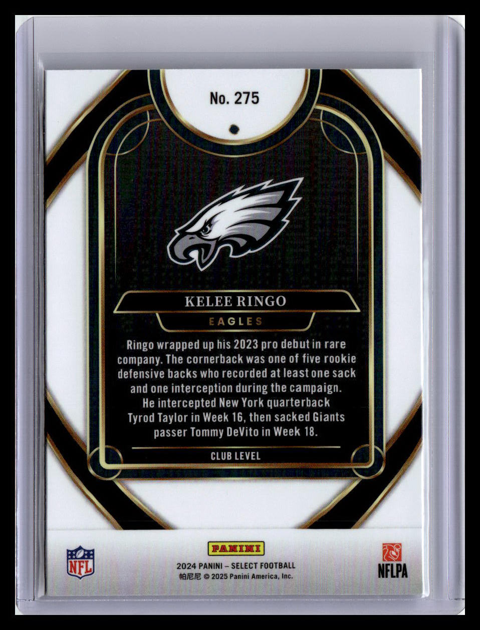 2024 Panini Select #275 Kelee Ringo