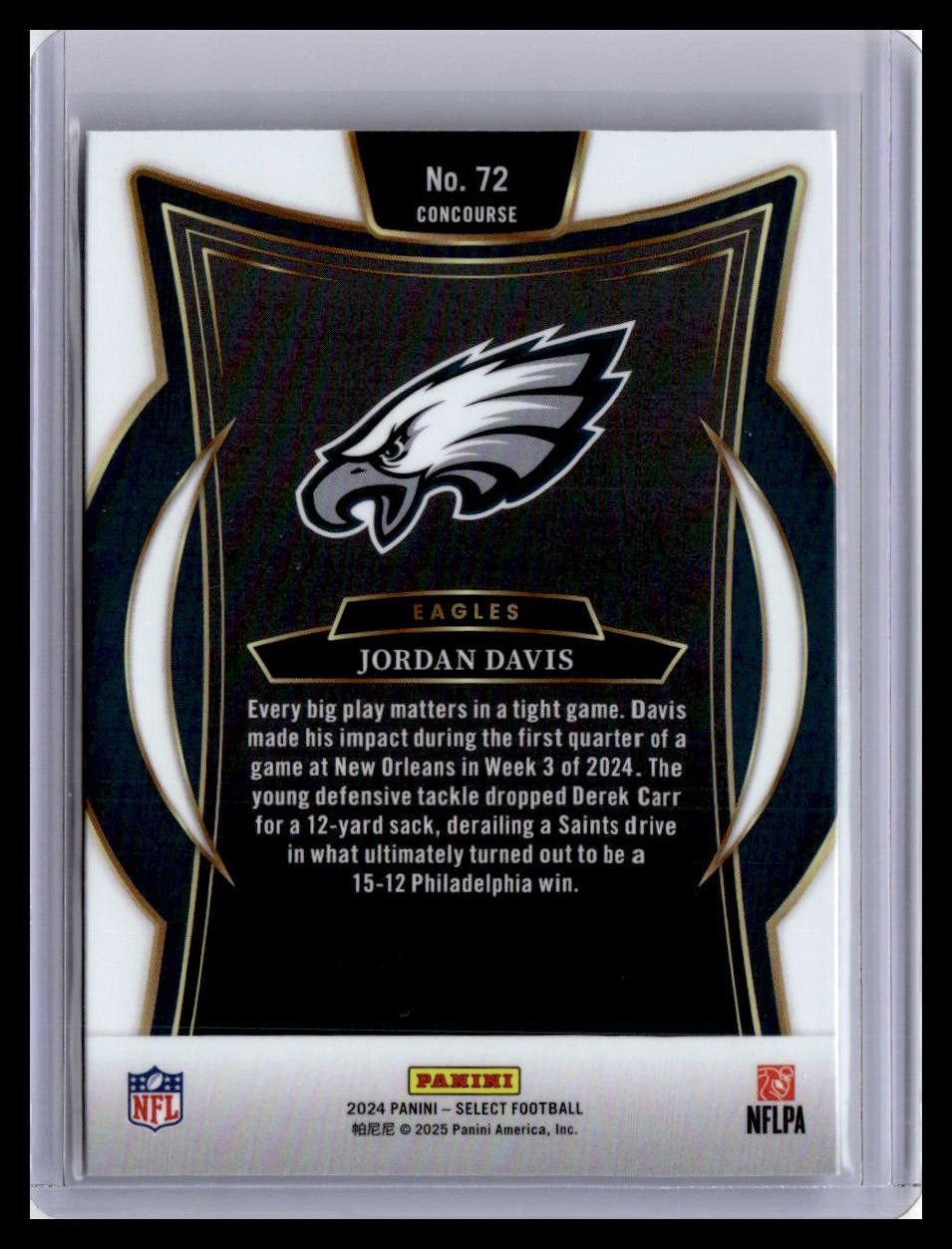 2024 Panini Select #72 Jordan Davis