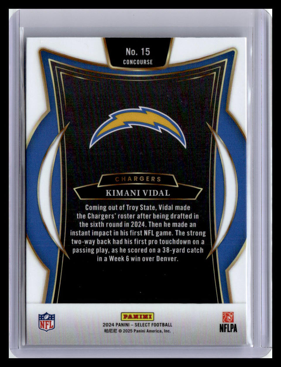 2024 Panini Select #15 Kimani Vidal