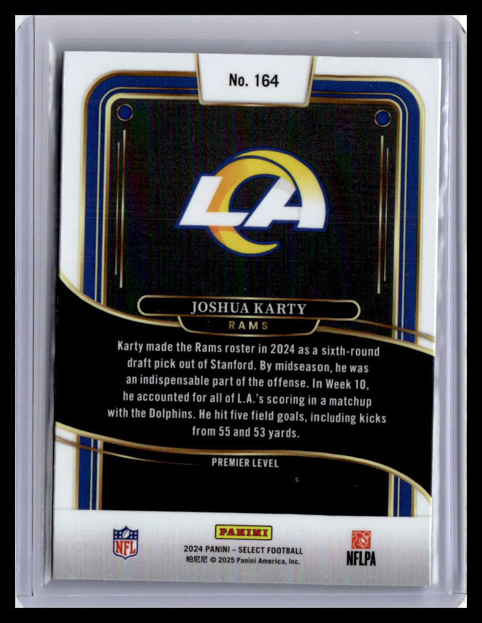 2024 Panini Select #164 Joshua Karty