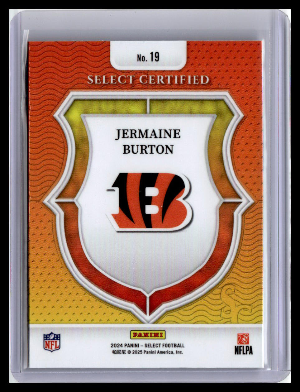 2024 Panini Select #19 Jermaine Burton Select Certified Rookies