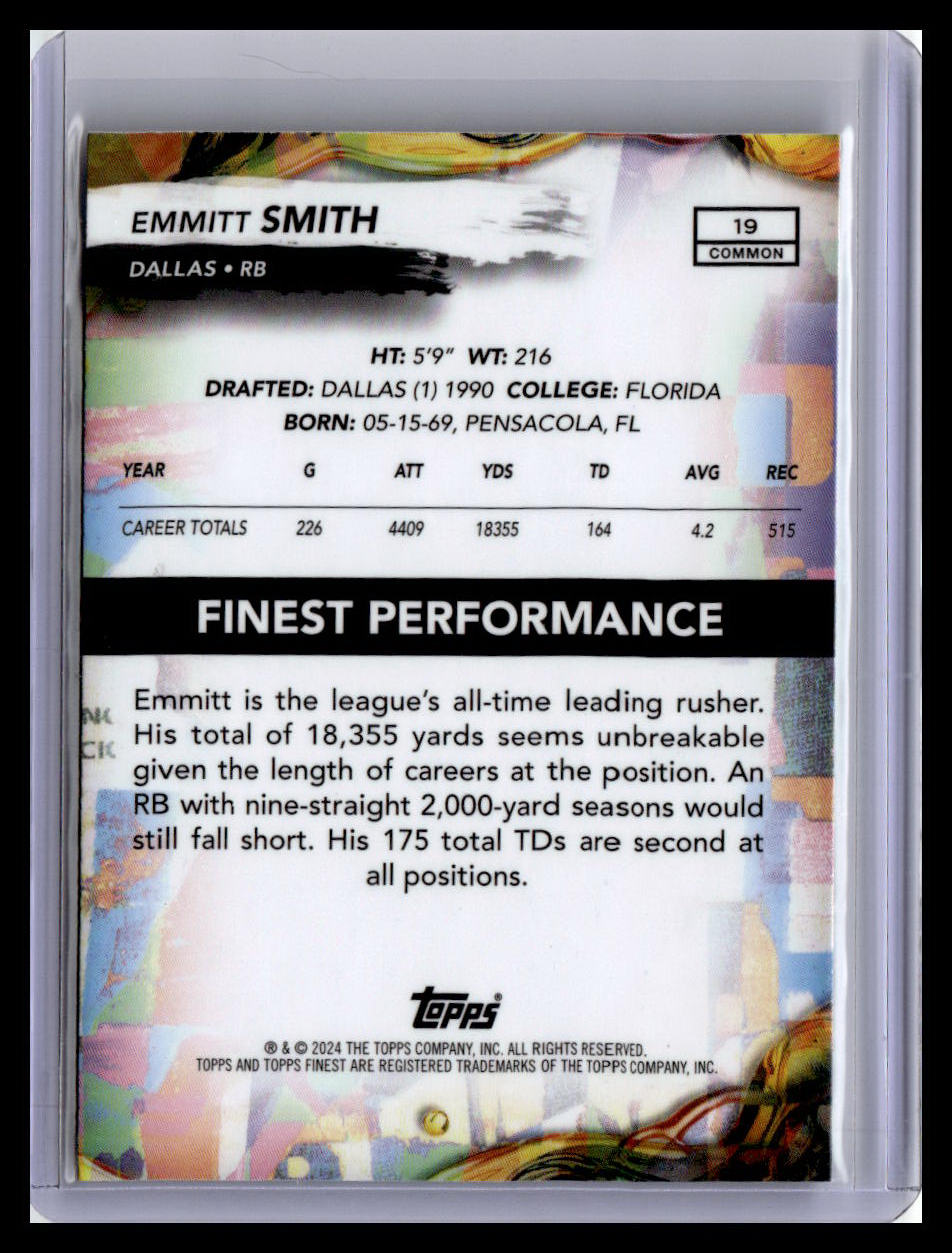 2024 Finest #19 Emmitt Smith