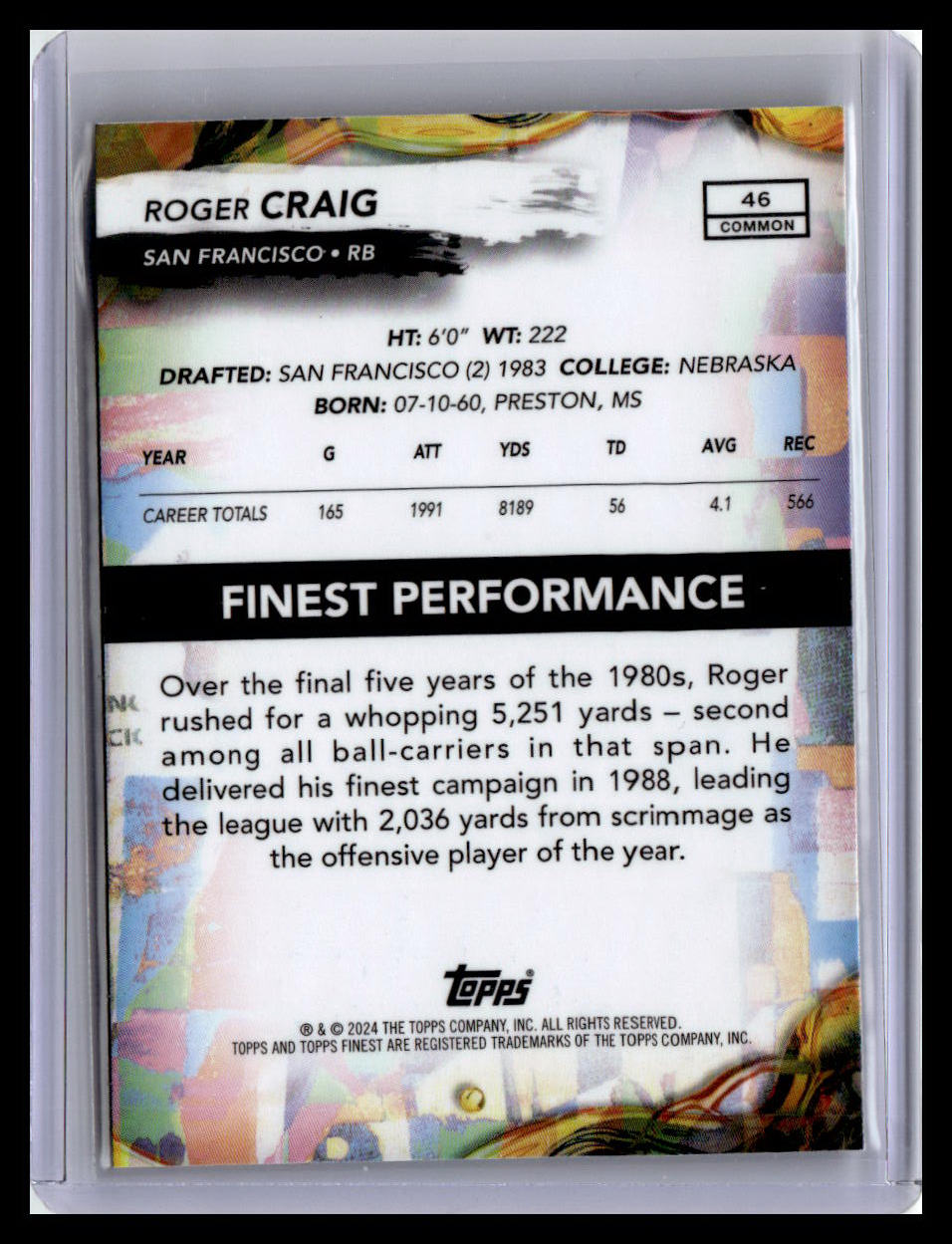 2024 Finest #46 Roger Craig