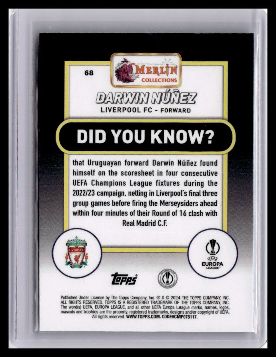 2023-24 Merlin UEFA Club Competitions #68 Darwin Núñez