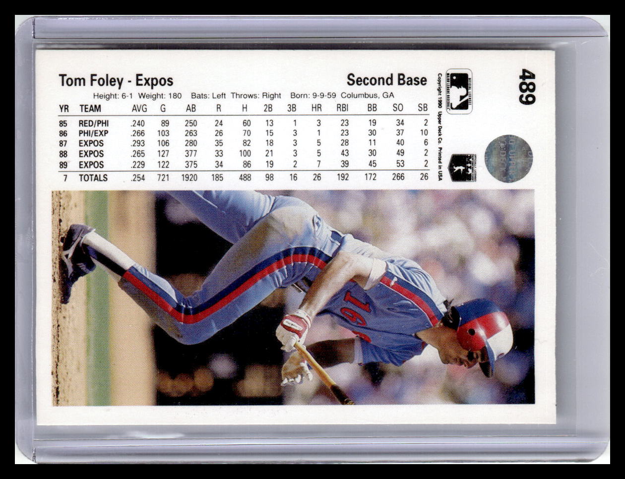 1990 Upper Deck #489 Tom Foley