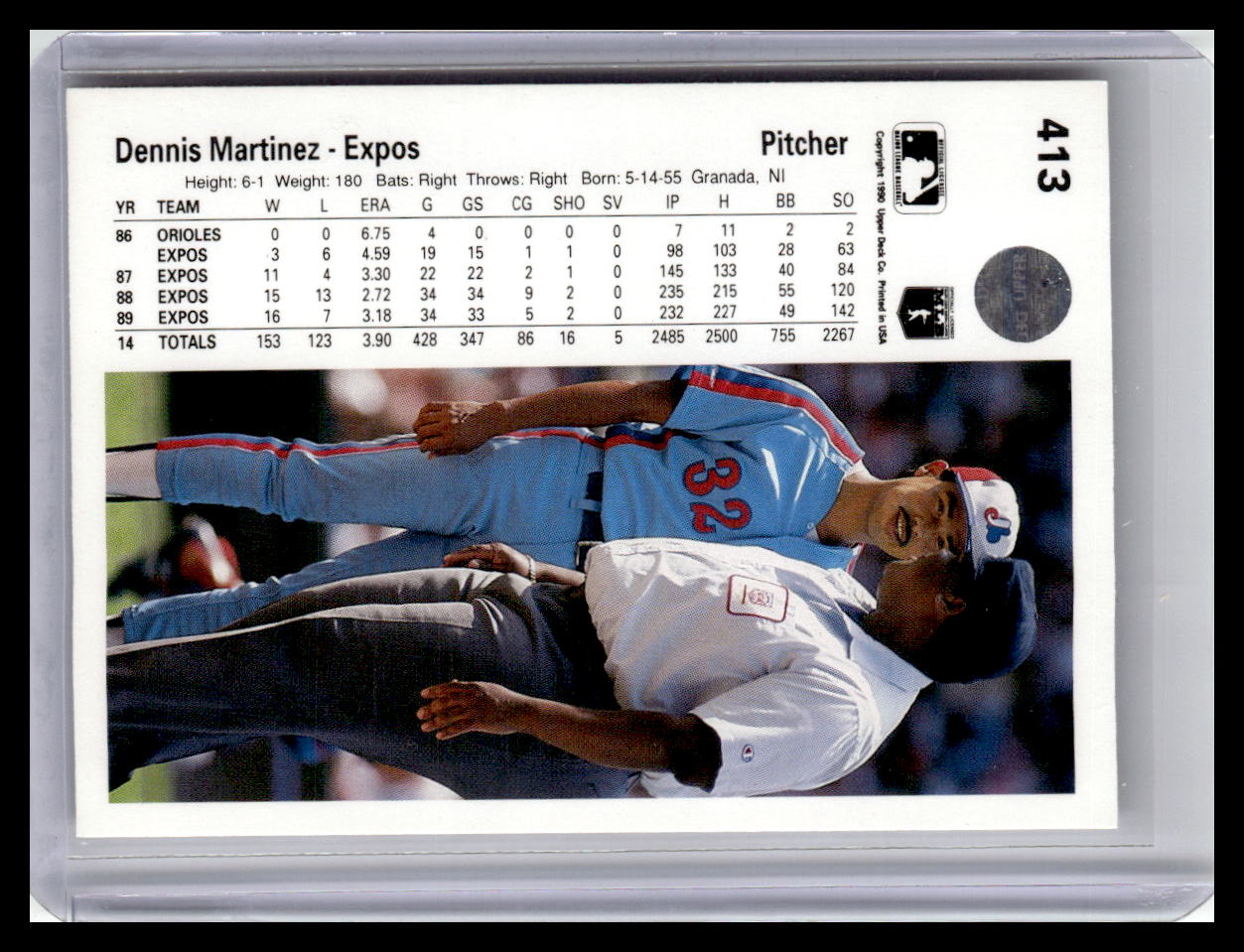 1990 Upper Deck #413 Dennis Martinez