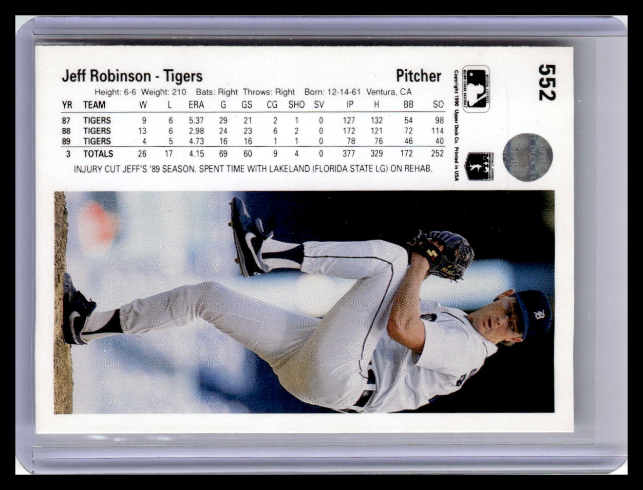 1990 Upper Deck #552 Jeff Robinson