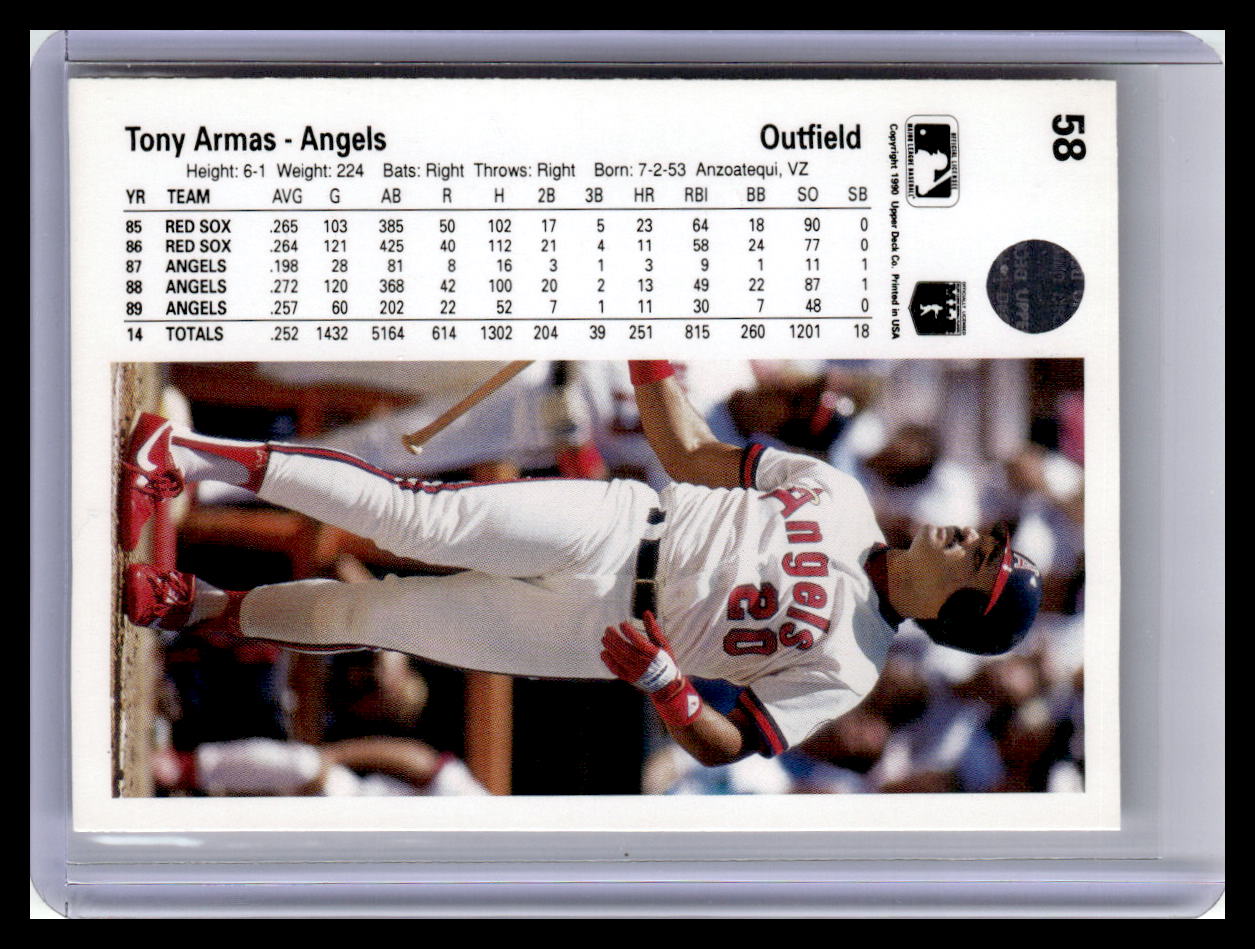 1990 Upper Deck #58 Tony Armas