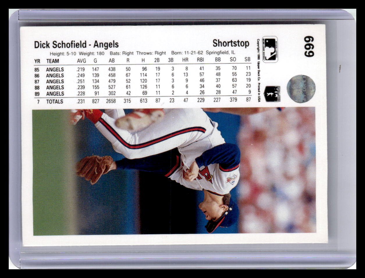 1990 Upper Deck #669 Dick Schofield