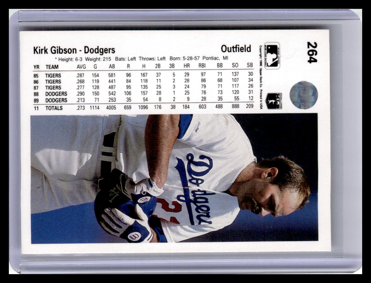 1990 Upper Deck #264 Kirk Gibson