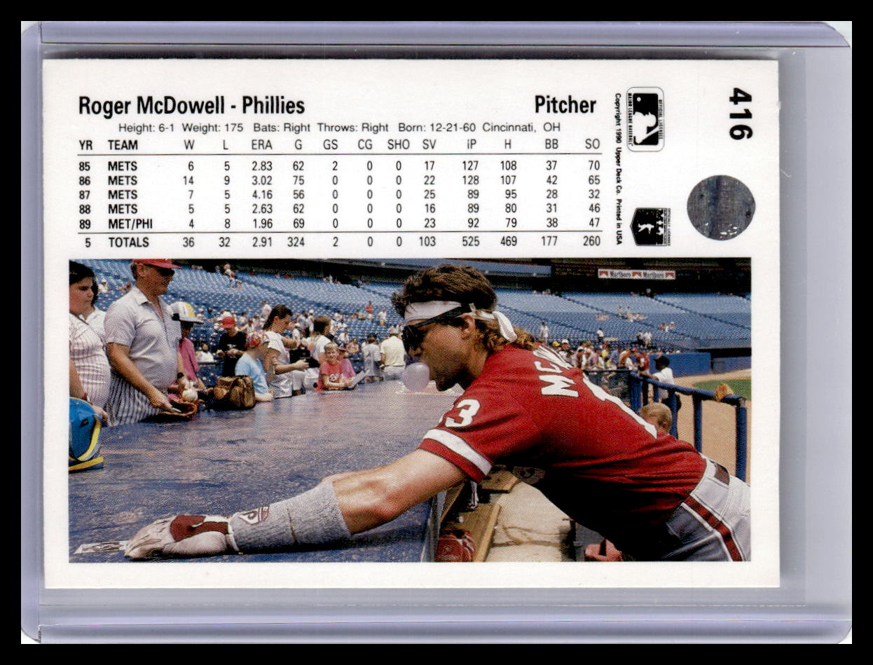 1990 Upper Deck #416 Roger McDowell