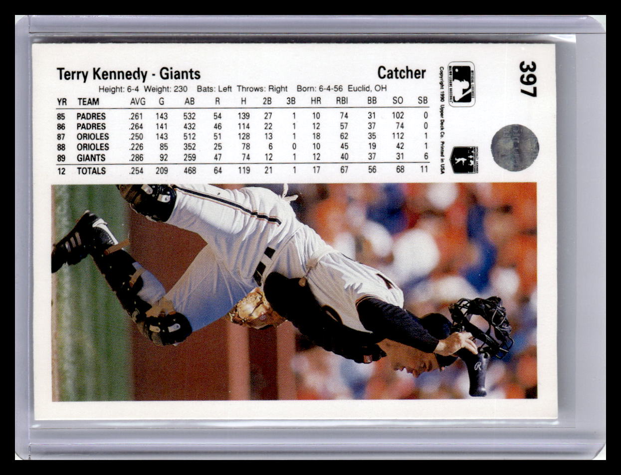 1990 Upper Deck #397 Terry Kennedy