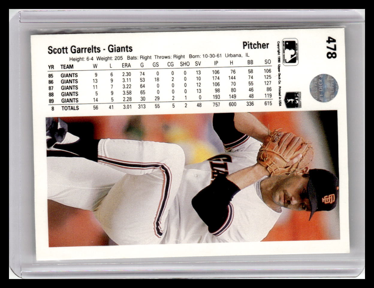 1990 Upper Deck #478a Scott Garrelts