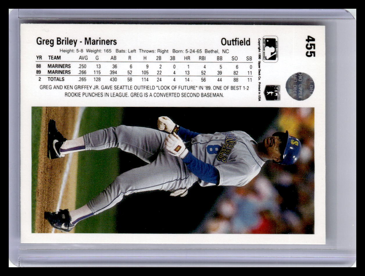 1990 Upper Deck #455 Greg Briley