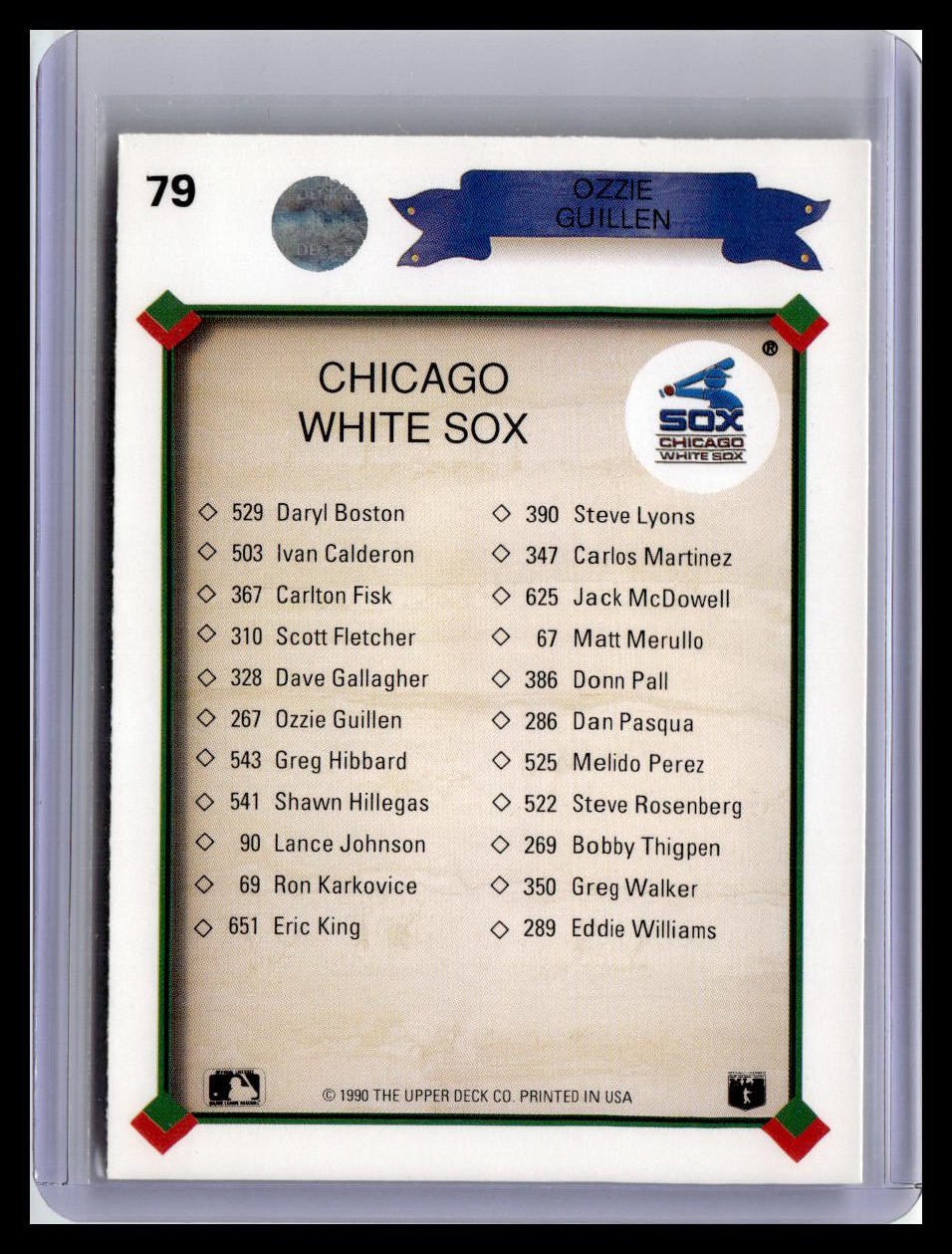 1990 Upper Deck #79 Ozzie Guillen