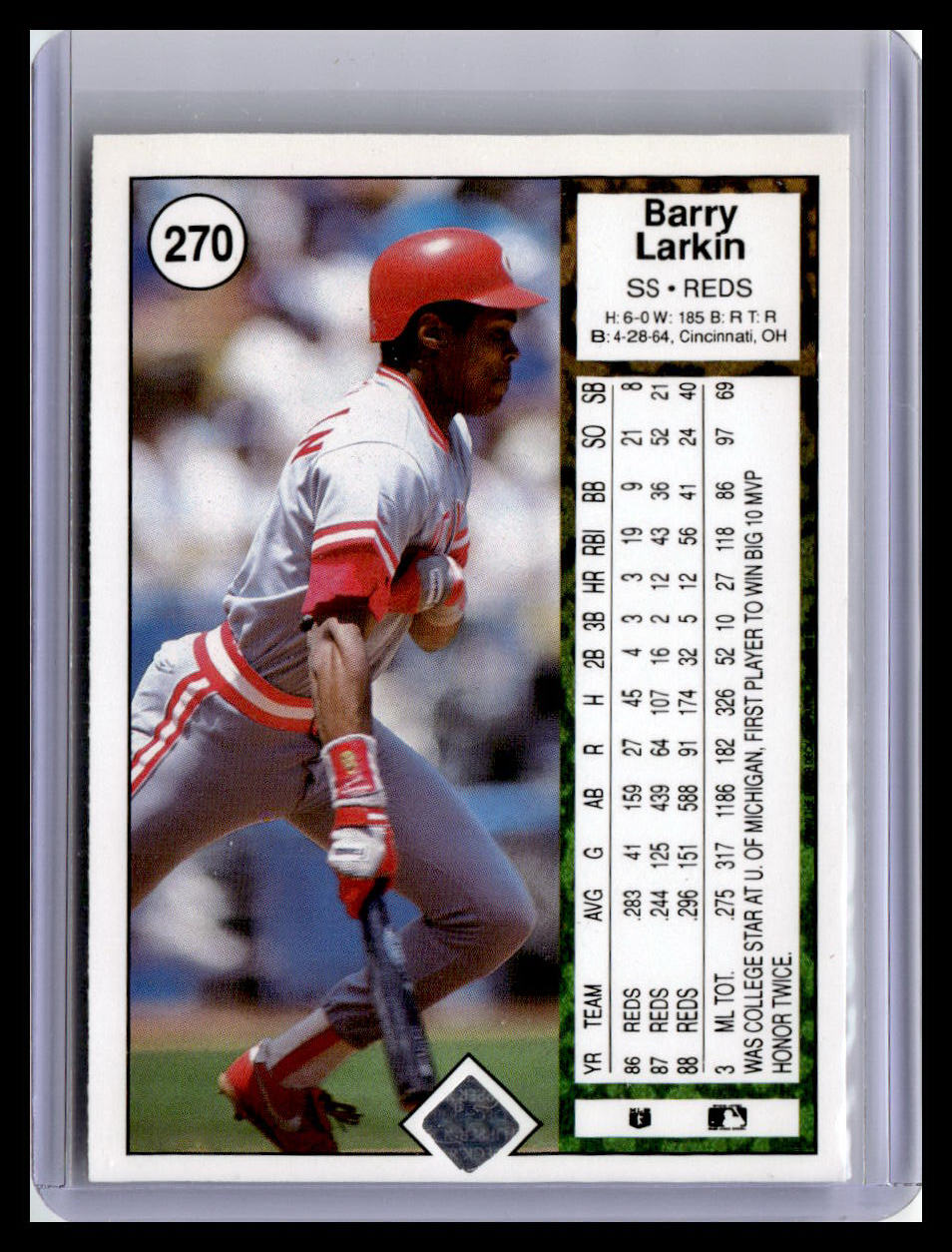 1989 Upper Deck #270 Barry Larkin
