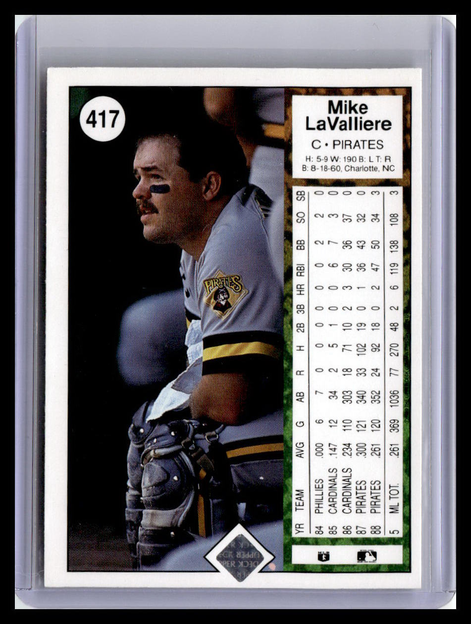 1989 Upper Deck #417 Mike LaValliere