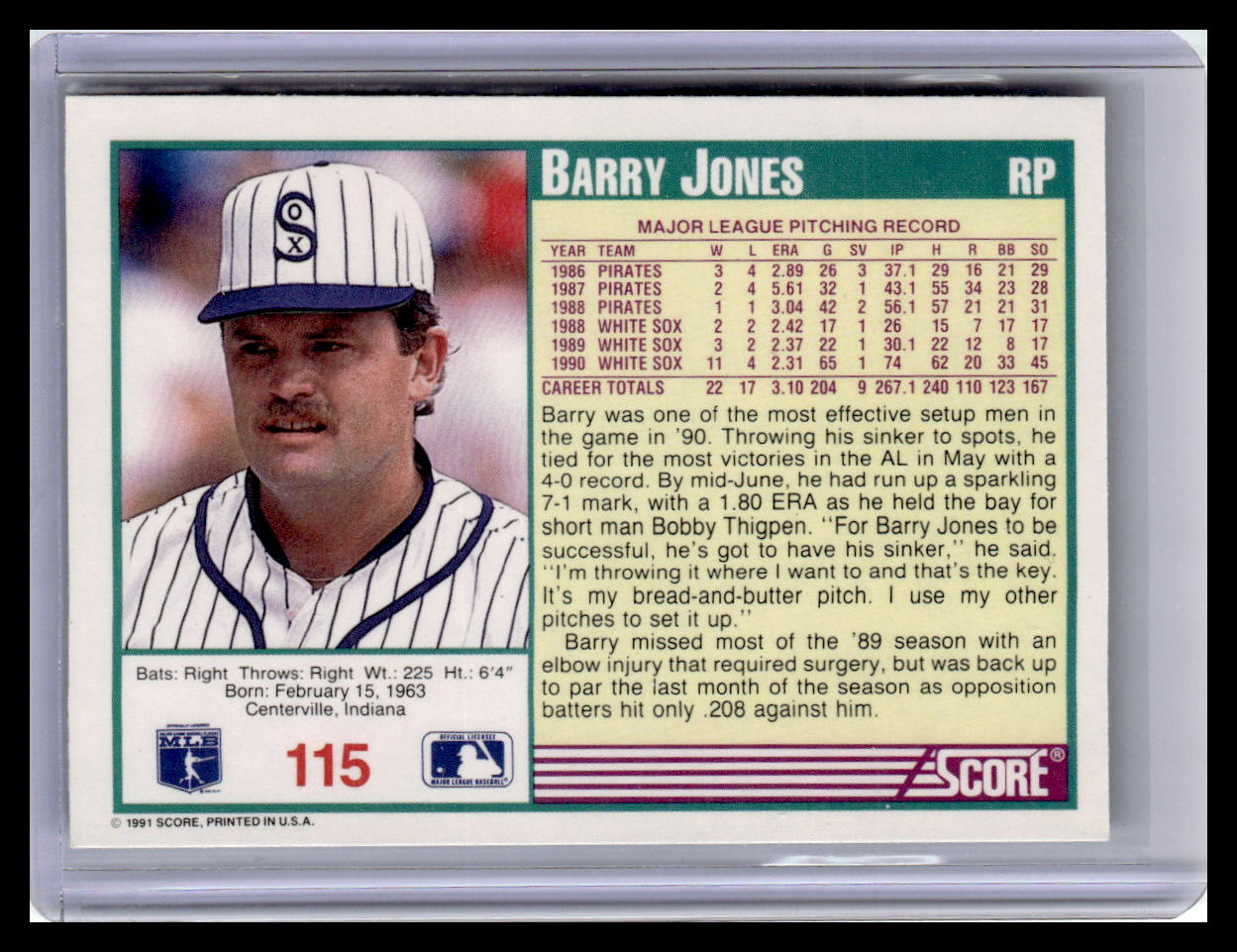1991 Score #115 Barry Jones