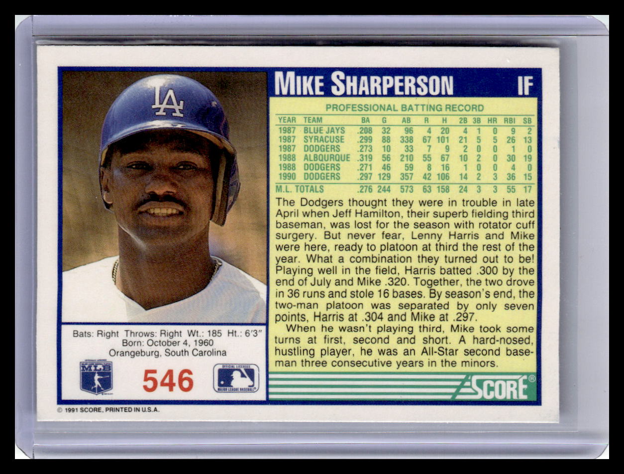 1991 Score #546 Mike Sharperson